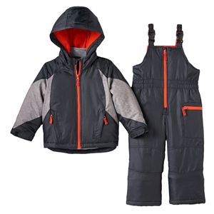 Boys 4-7 Carter's Heavyweight Fleece-Lined Colorblocked Jacket & Bib Snow Pants Snowsuit Set