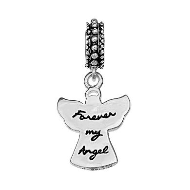 Individuality Beads Sterling Silver Crystal and Angel Charm