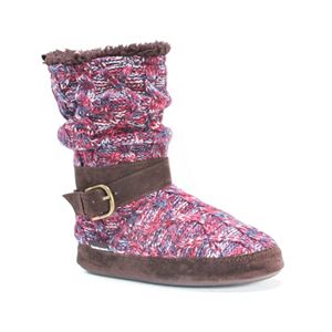 MUK LUKS Women's Lisen Knit Boot Slippers