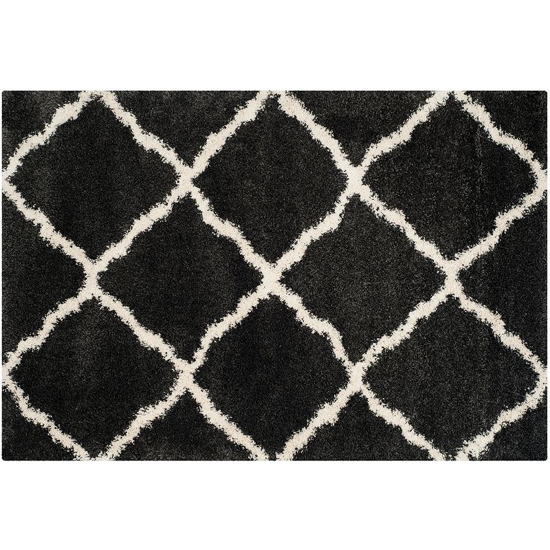 Safavieh Belize Tribal Lattice Shag Rug, Grey, 6.5Ft Sq