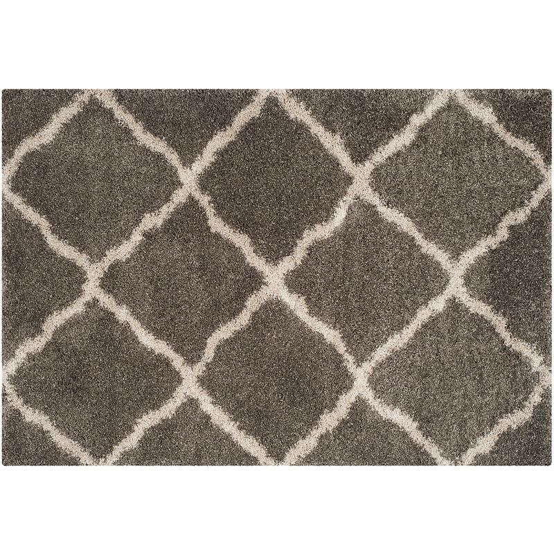 Safavieh Belize Tribal Lattice Shag Rug, Grey, 5X7.5 Ft
