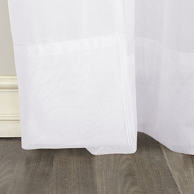 No. 918 Emily Solid Sheer Voile Rod Pocket Single Window Curtain Panel