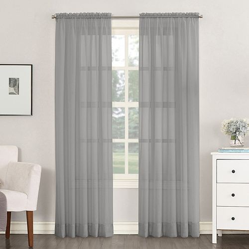 No. 918 1-Panel Emily Solid Sheer Voile Window Curtain