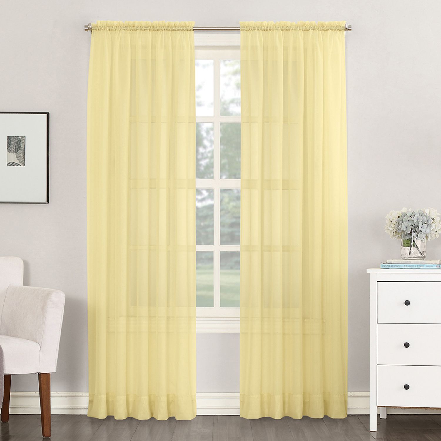 yellow curtains