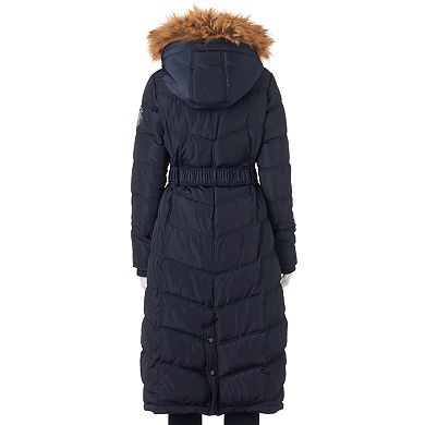 Juniors' Madden Girl Faux-Fur Hooded Maxi Puffer Jacket