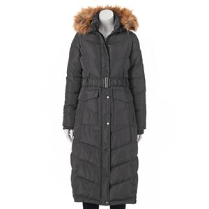 Juniors' Madden Girl Faux-Fur Hooded Maxi Puffer Jacket