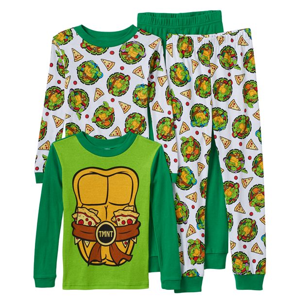  Teenage Mutant Ninja Turtles Boys 2-Piece Loose-Fit Pajamas  Set, Pizza Party: Clothing, Shoes & Jewelry