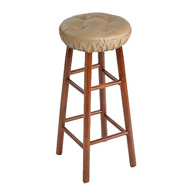 The Gripper Faux Leather Tufted Bar Stool Chair Pad 2-pk.
