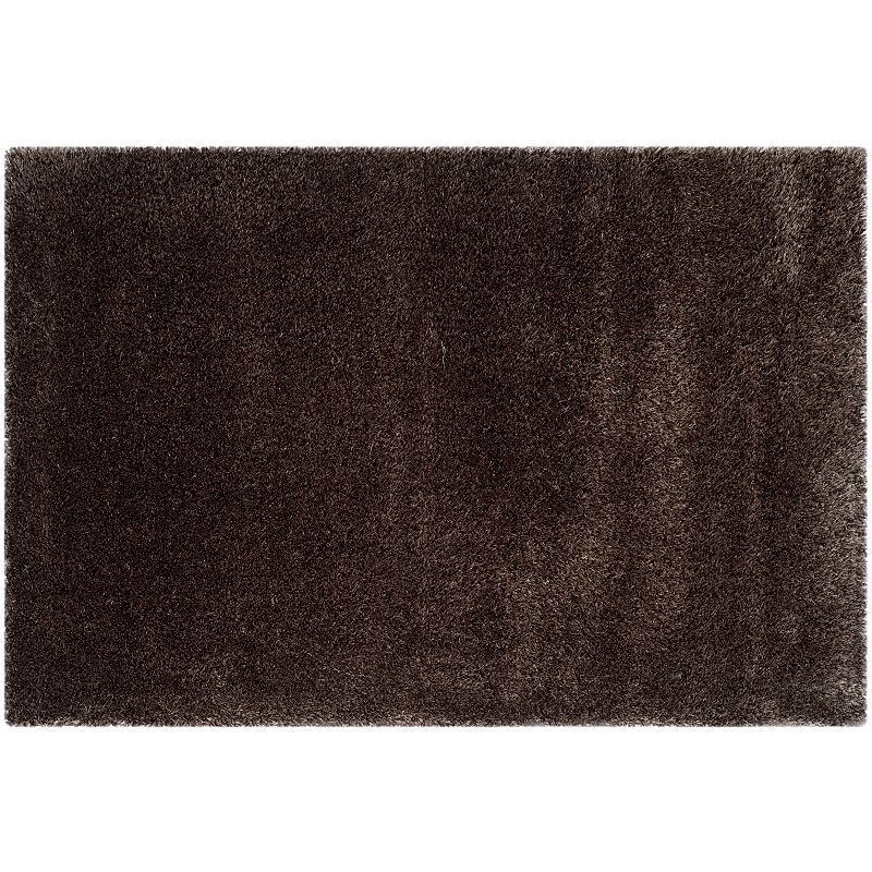 Safavieh Charlotte Solid Shag Rug, Brown, 8X10 Ft at RugsBySize.com