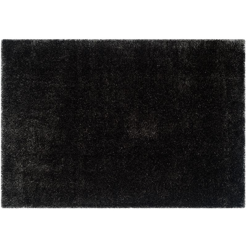 Safavieh Charlotte Solid Shag Rug, Black, 4X6 Ft