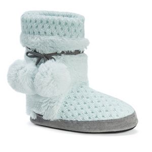 MUK LUKS Women's Delanie Knit Boot Slippers