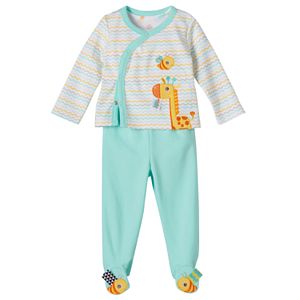 Baby Taggies Giraffe Cardigan, Bodysuit & Pants Set