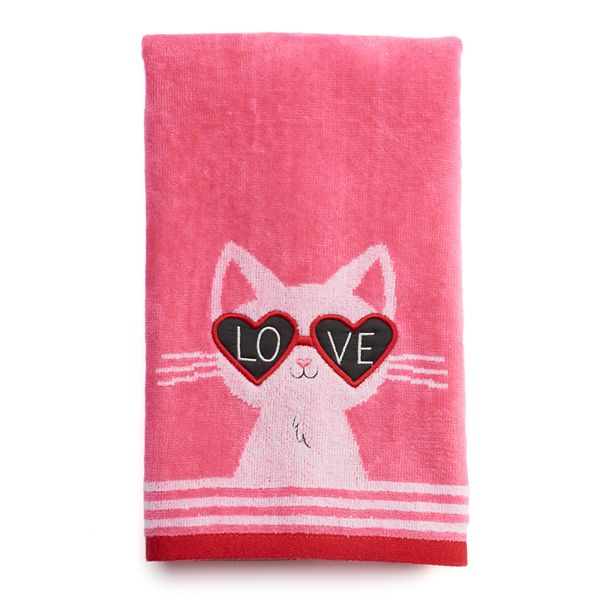Celebrate Together™ Valentine's Day Love Cat Hand Towel