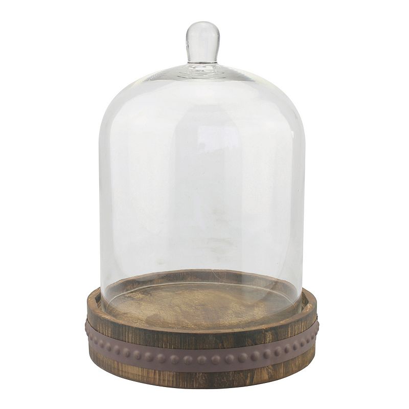 Stonebriar Collection Rustic Bell Shaped Cloche, Brown