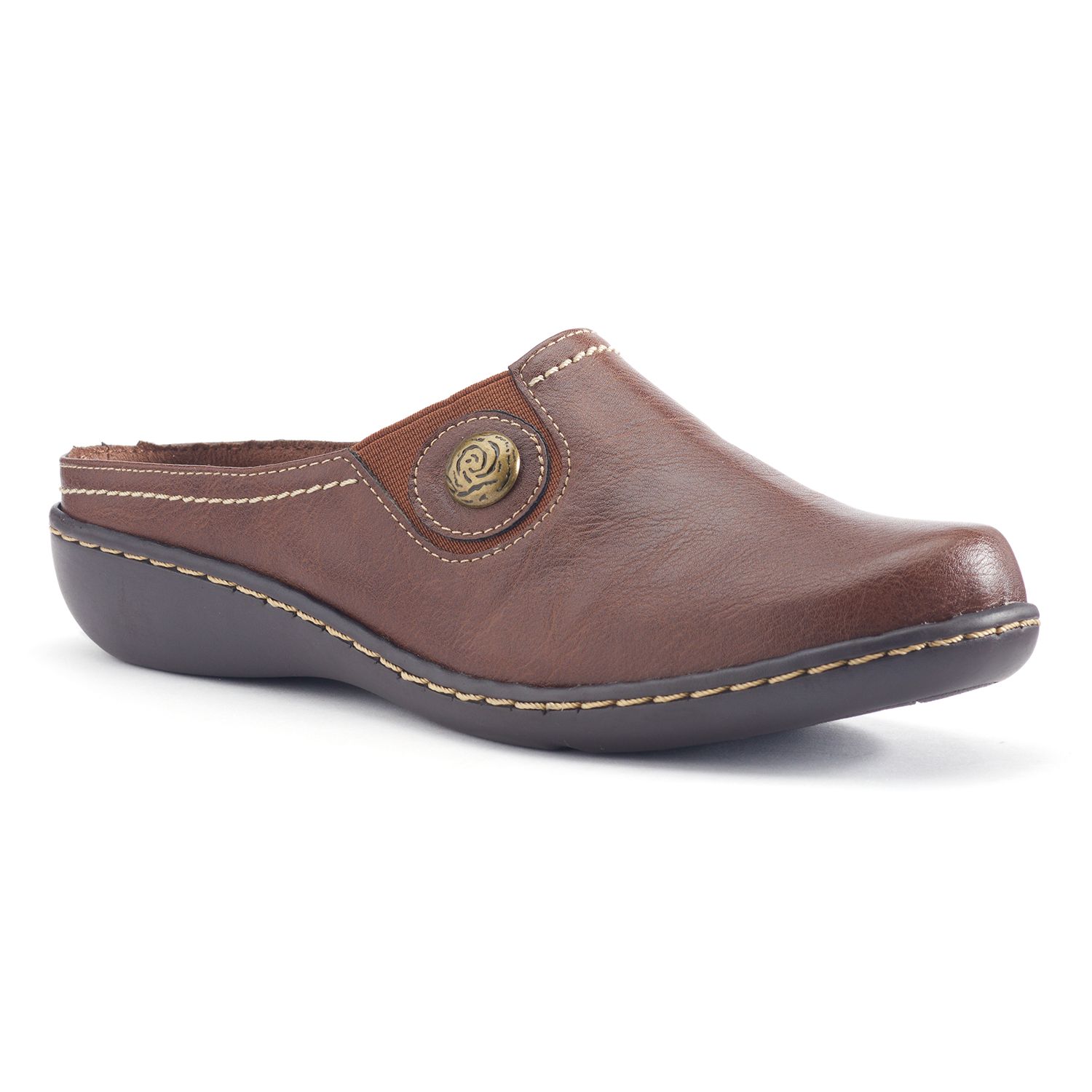 soft leather clogs