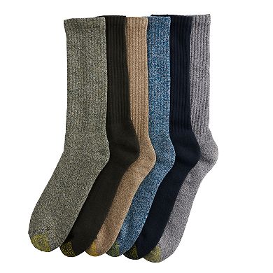 Men's GOLDTOE® 6-Pack Harrington Crew Socks