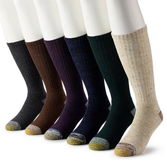Men's GOLDTOE® 6-Pack Harrington Crew Socks