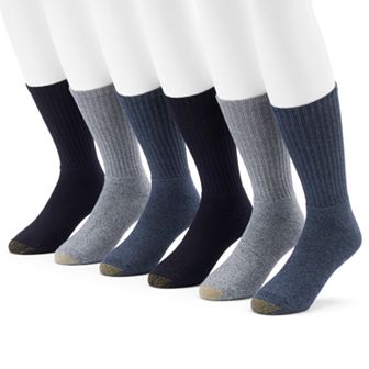 Men's GOLDTOE® 6-Pack Harrington Crew Socks