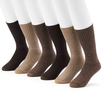 Men's GOLDTOE® 6-Pack Harrington Crew Socks