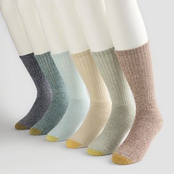 Men's GOLDTOE® 6-Pack Harrington Crew Socks
