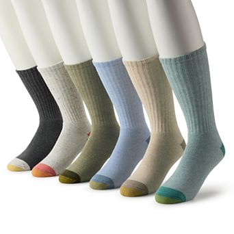 Men's GOLDTOE® 6-Pack Harrington Crew Socks