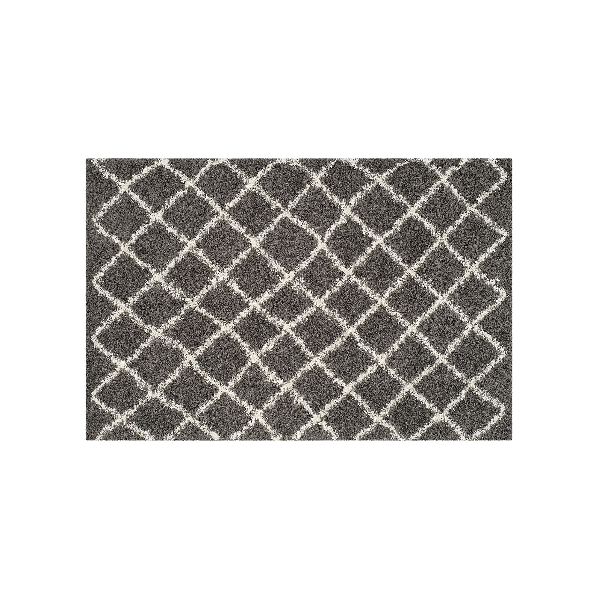 Safavieh Dallas Lattice Shag Rug, Dark Gray Ivory