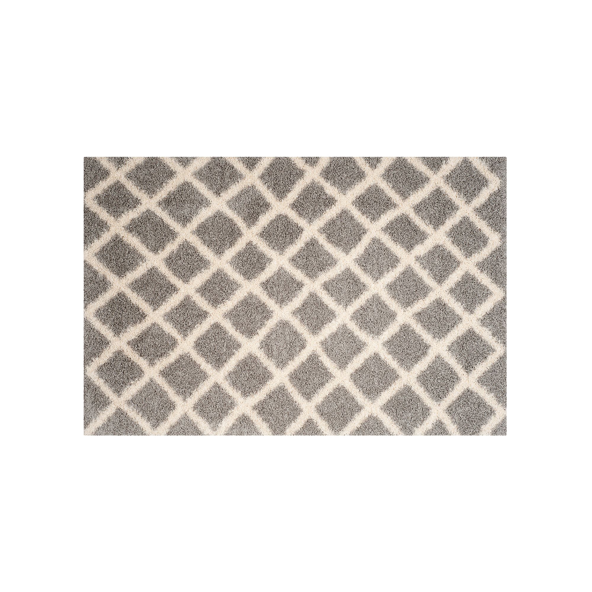 Safavieh Dallas Lattice Shag Rug, Gray Ivory