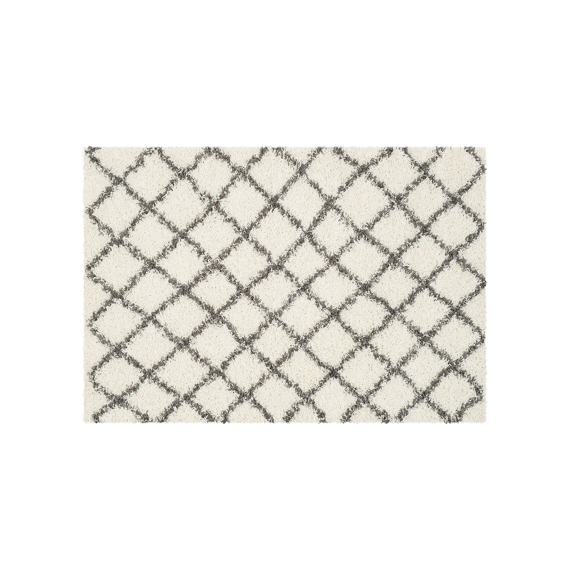 Safavieh Dallas Lattice Shag Rug, Ivory Dark Gray
