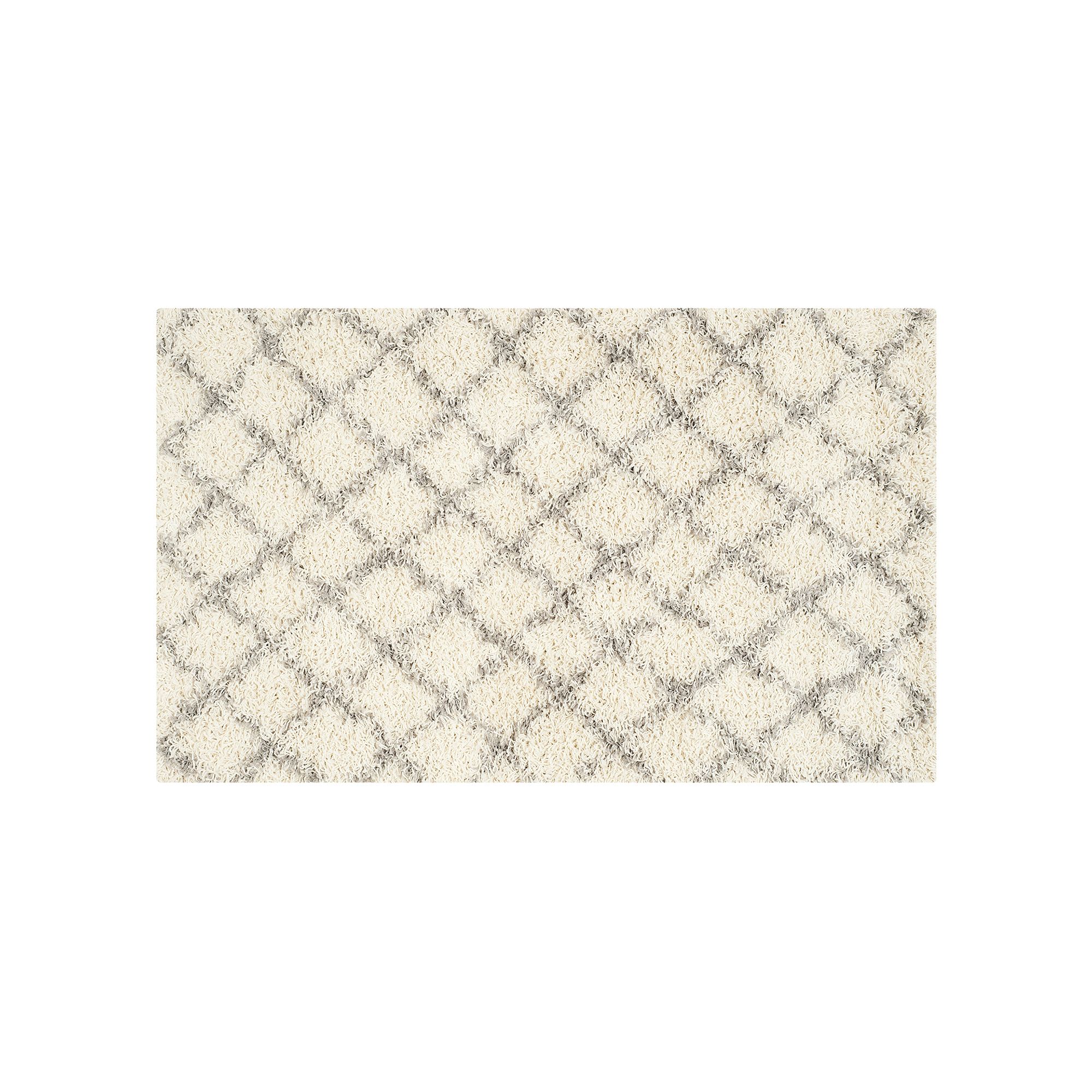 Safavieh Dallas Lattice Shag Rug, Ivory Gray