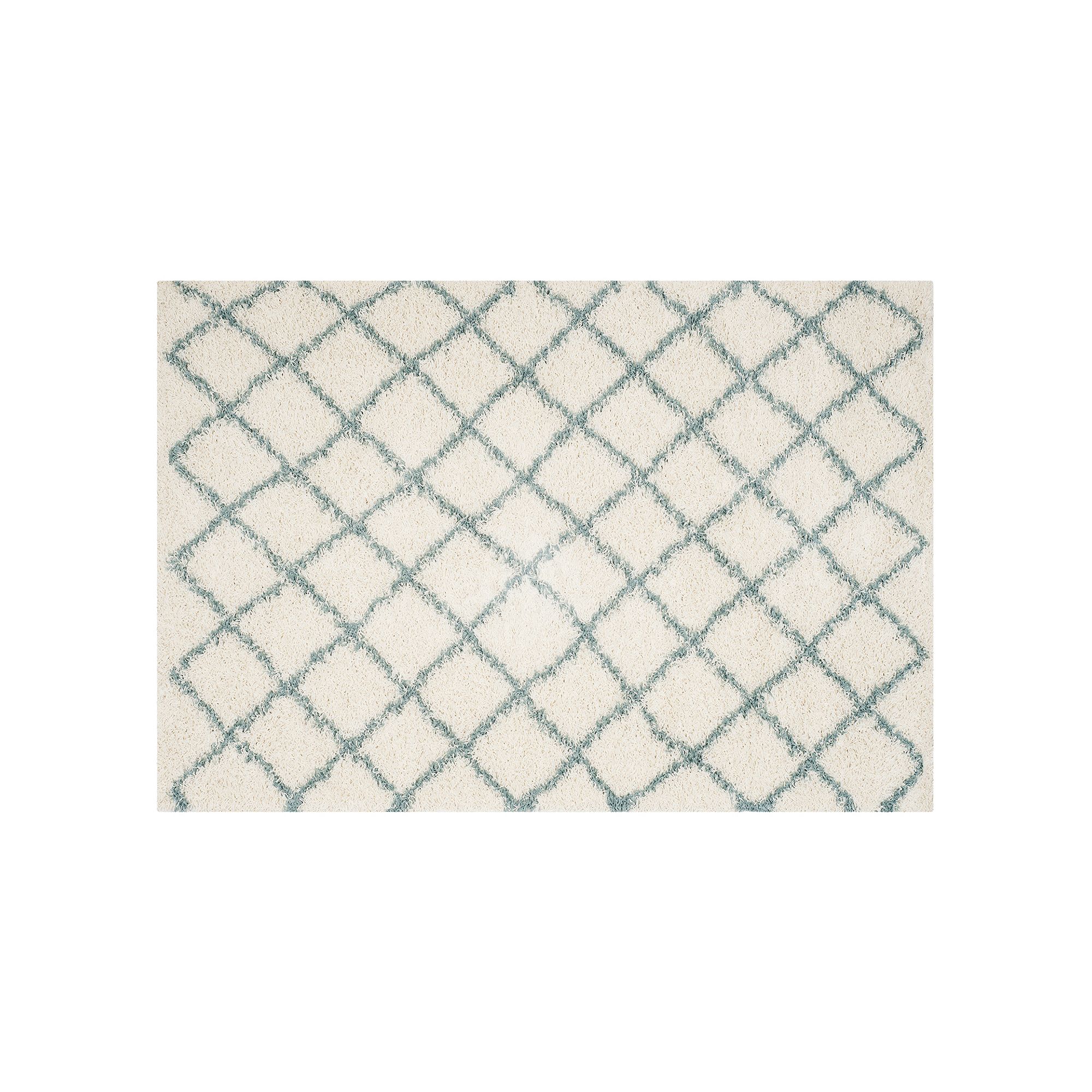 Safavieh Dallas Lattice Shag Rug, Ivory Seafoam