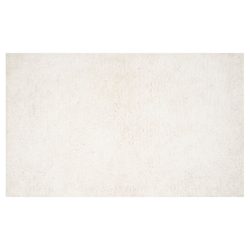 Safavieh Florence Solid Shag Rug, White, 5X8 Ft