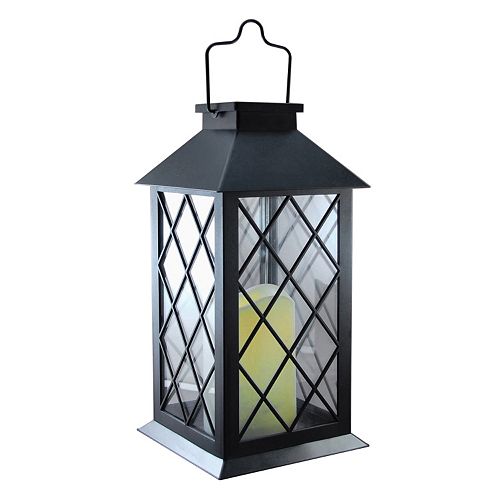LumaBase Tudor Solar Lantern & LED Candle