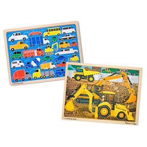 Melissa & Doug Beep Beep & Construction 24-pc. Jigsaw Puzzle Bundle