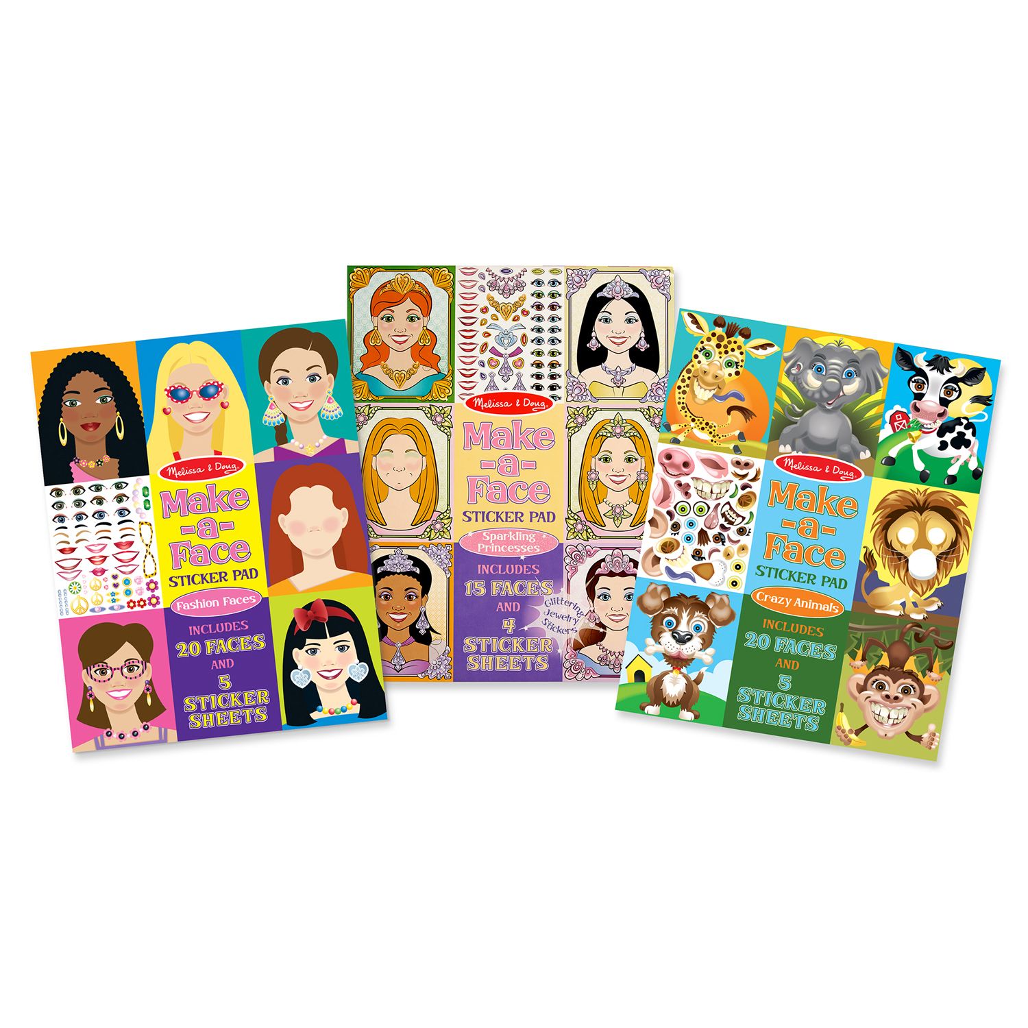 melissa and doug make a face sticker pad