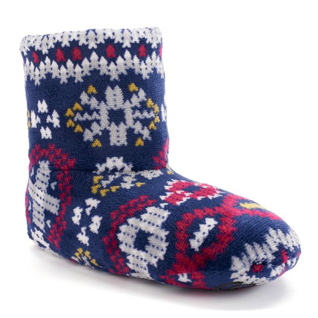 Women s Cuddl Duds Gripper Boot Slippers
