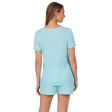 Women's Cuddl Duds Pajamas: Essential Sleep Tee & Boxers Set