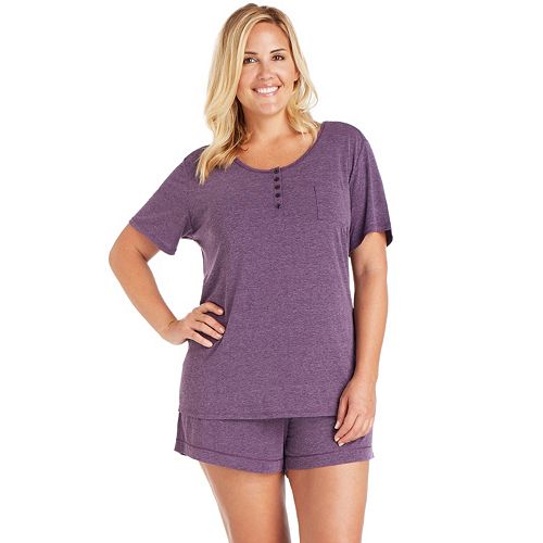 Plus Size Cuddl Duds Pajamas Essential Sleep Tee & Boxers Set