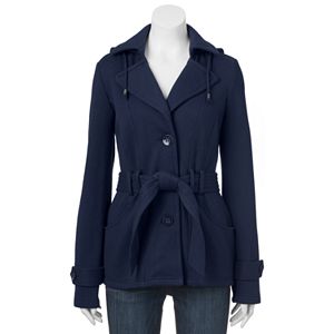 Juniors' Sebby Fleece Trench Coat