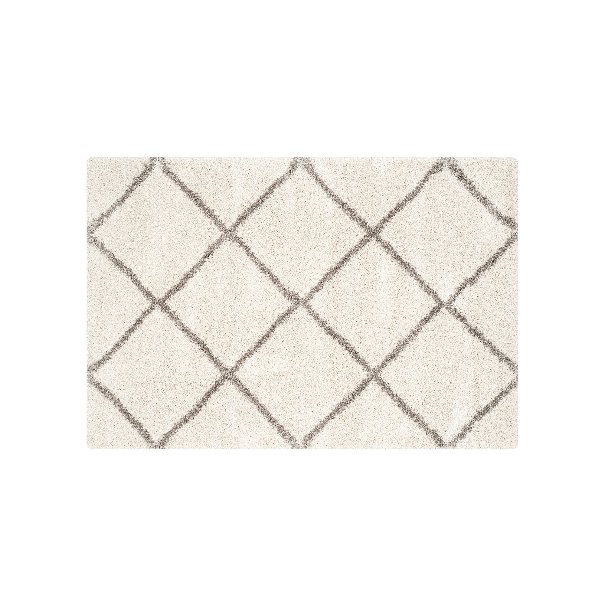 Safavieh Bella Lattice Shag Rug, Ivory Gray