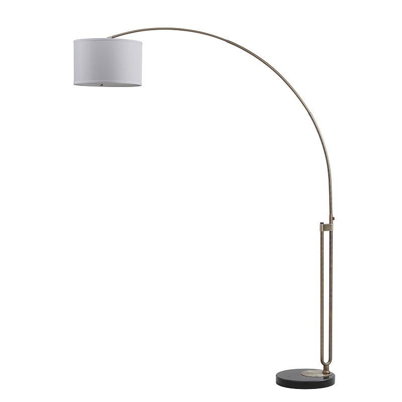 Safavieh Polaris 84 in. H Solid Glam Arc Floor Lamp  Antique Brass