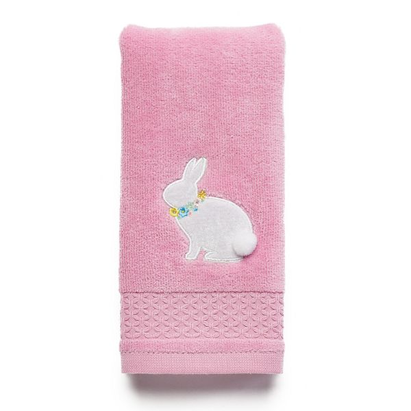 Details about   Celebrate Easter Together Cottontail Bunny Gray Carrot Fingertip Bath Towel 