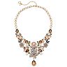 Simply Vera Vera Wang Flower & Faceted Stone Statement Necklace