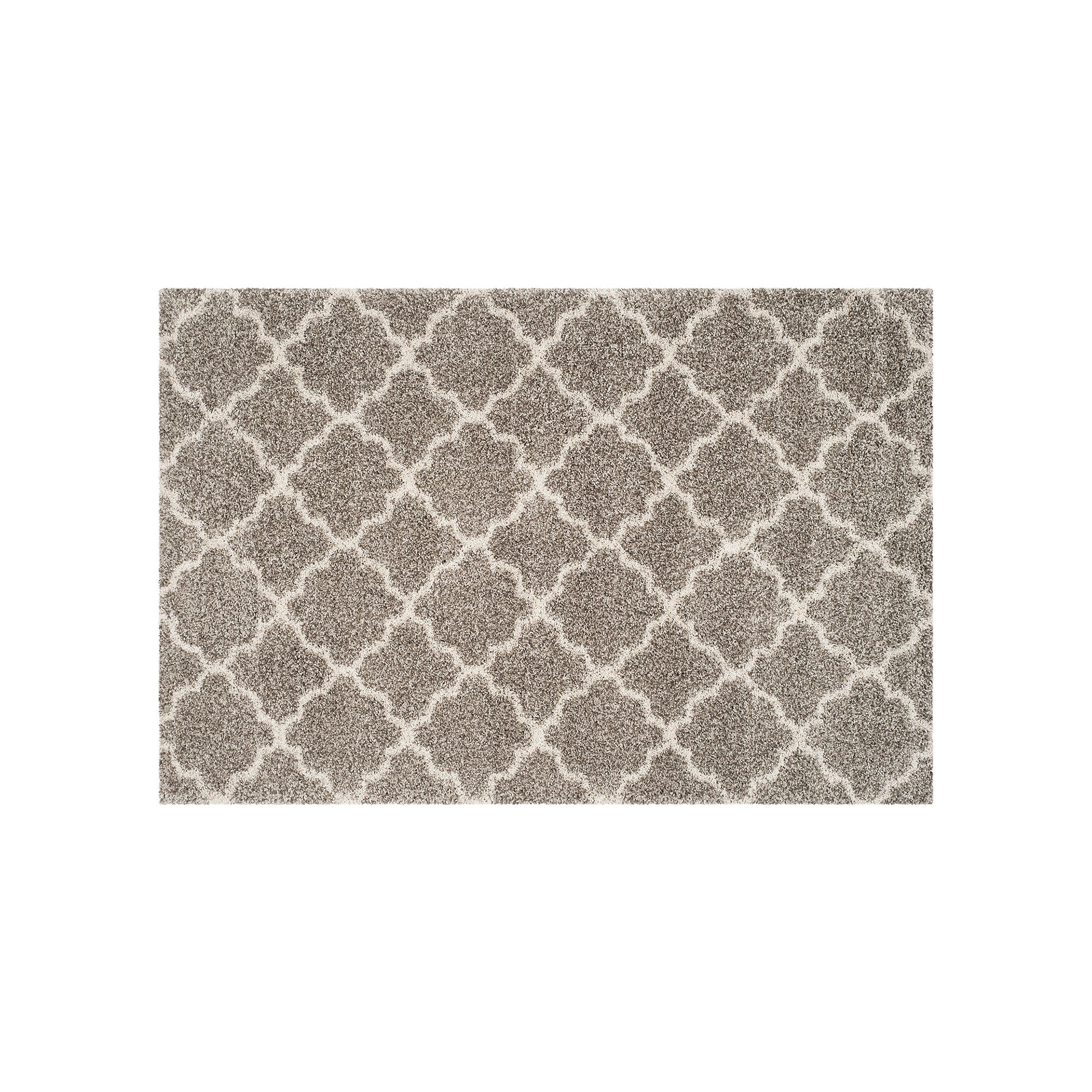 Safavieh Lola Quatrefoil Shag Rug, Gray Ivory