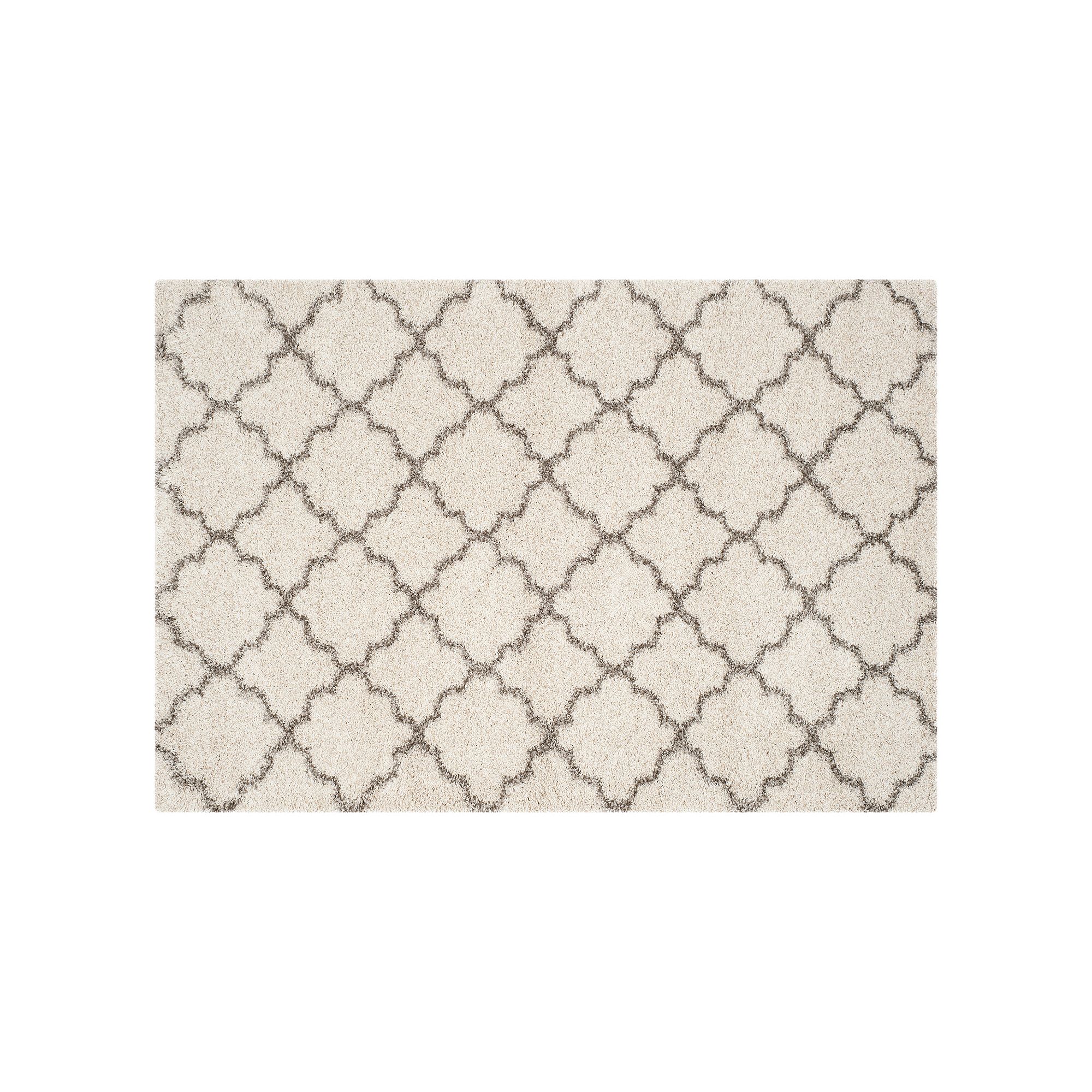Safavieh Lola Quatrefoil Shag Rug, Ivory Gray