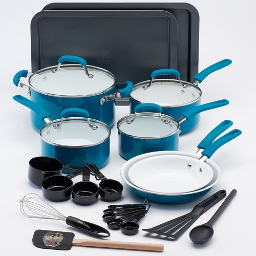 Guy Fieri 25-pc. Ceramic Nonstick Cookware Set