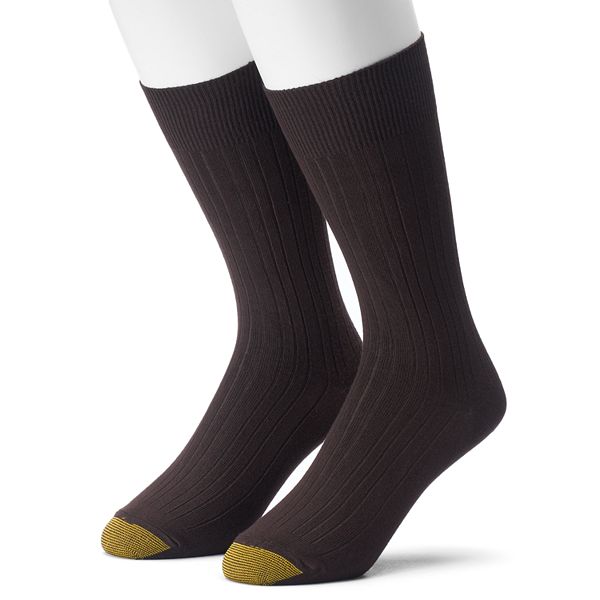 Men's GOLDTOE® 2pack Comfort Top Rayon From Bamboo Crew Socks