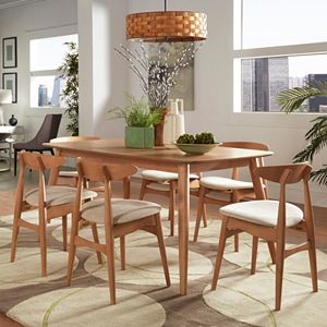 HomeVance Andersen Long Dining Table & Chair 7-piece Set