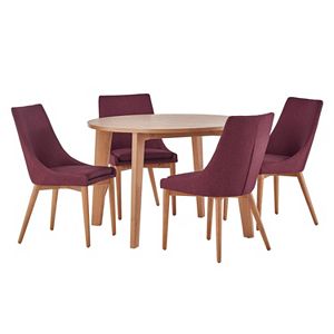 HomeVance Allegra Midcentury Dining Table & Chair 5-piece Set