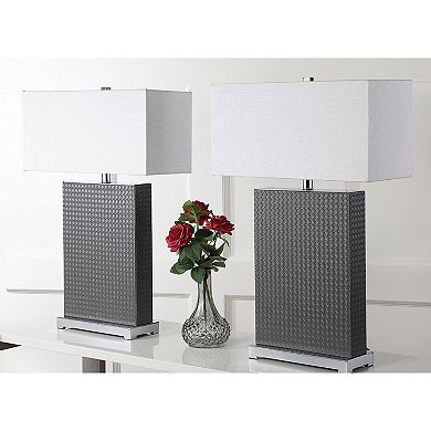Safavieh Joyce Faux Leather Table Lamp 2-piece Set