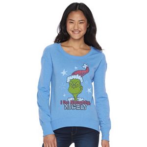 Juniors' Dr. Seuss How the Grinch Stole Christmas Graphic Fleece Sweatshirt